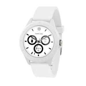 Harry Lime White Bezel Step Tracker Watch with White Silicone strap HA07-2000
